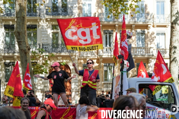 Manifestation mobilisation intersyndicale à Toulouse