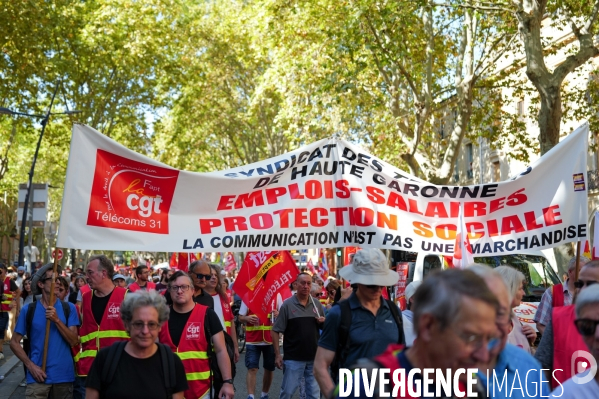 Manifestation mobilisation intersyndicale à Toulouse