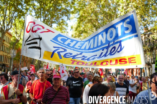 Manifestation mobilisation intersyndicale à Toulouse
