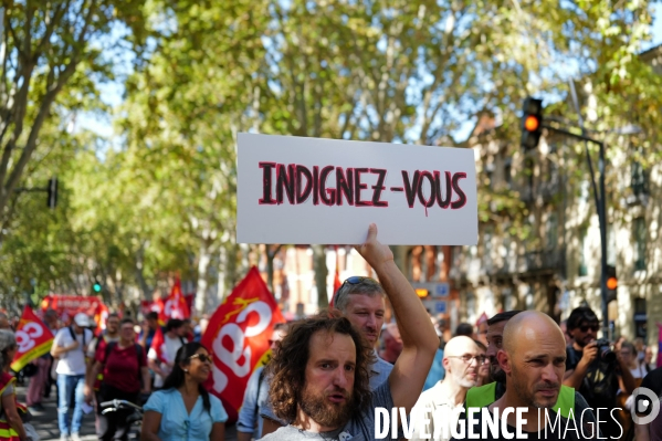 Manifestation mobilisation intersyndicale à Toulouse