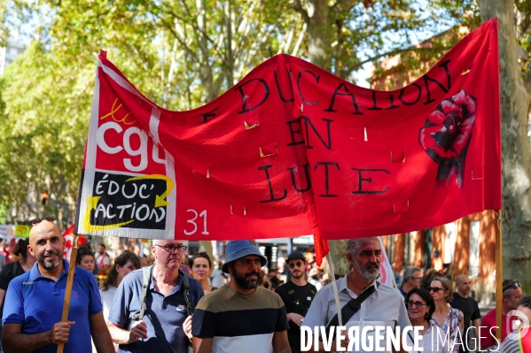 Manifestation mobilisation intersyndicale à Toulouse