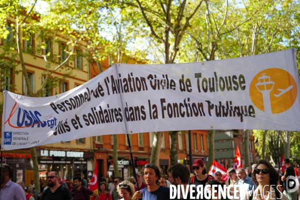 Manifestation mobilisation intersyndicale à Toulouse