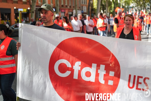 Manifestation mobilisation intersyndicale à Toulouse