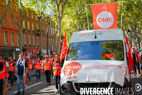 Manifestation mobilisation intersyndicale à Toulouse