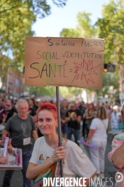 Manifestation mobilisation intersyndicale à Toulouse