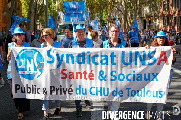 Manifestation mobilisation intersyndicale à Toulouse