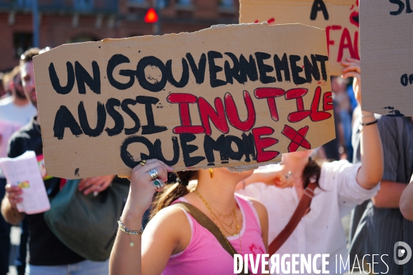 Manifestation mobilisation intersyndicale à Toulouse