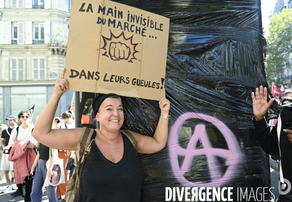 Mobilisation contre le gouvernement Lecornu, à l appel des syndicats le 18 septembre à Paris.