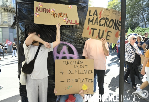 Mobilisation contre le gouvernement Lecornu, à l appel des syndicats le 18 septembre à Paris.