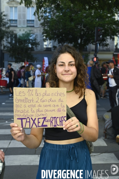 Mobilisation contre le gouvernement Lecornu, à l appel des syndicats le 18 septembre à Paris.