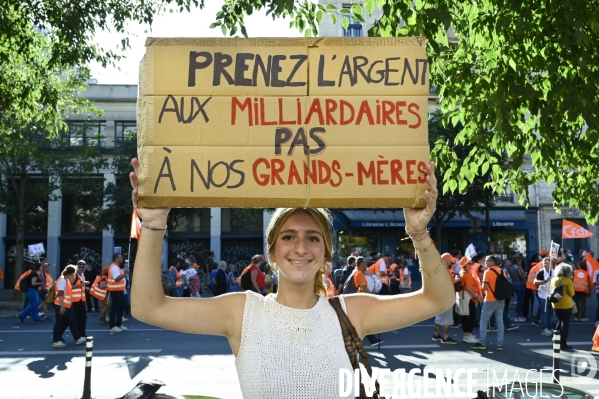 Mobilisation contre le gouvernement Lecornu, à l appel des syndicats le 18 septembre à Paris.