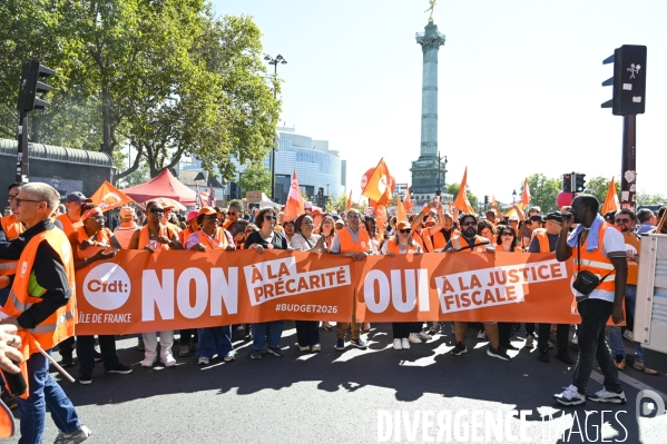 Mobilisation contre le gouvernement Lecornu, à l appel des syndicats le 18 septembre à Paris.