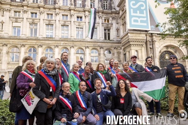 Pavoisement des mairies avec le drapeau palestinien
