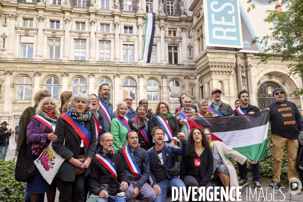 Pavoisement des mairies avec le drapeau palestinien