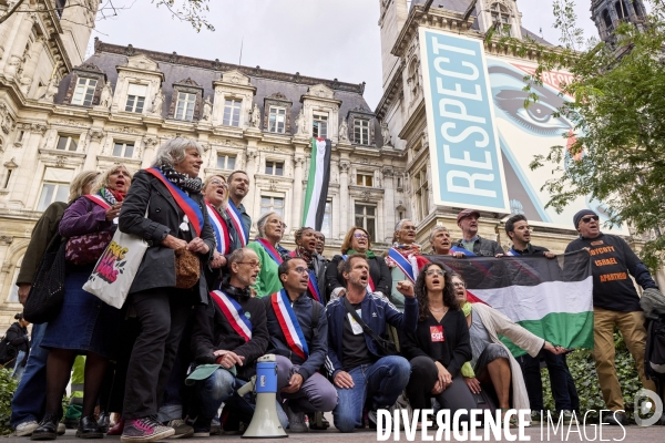 Pavoisement des mairies avec le drapeau palestinien
