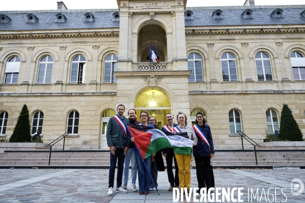 Pavoisement des mairies avec le drapeau palestinien