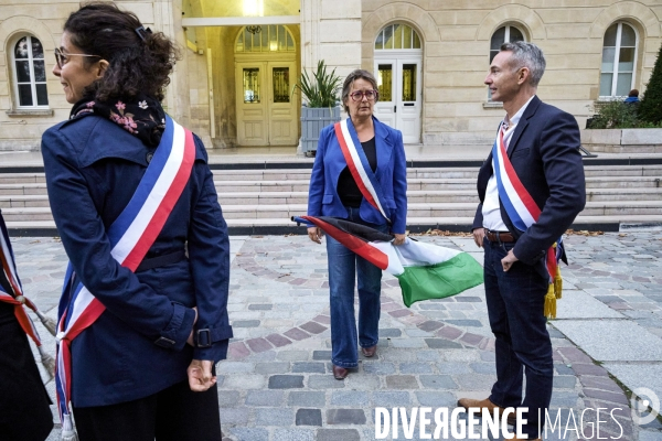 Pavoisement des mairies avec le drapeau palestinien
