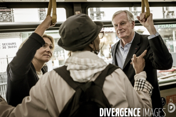 Michel Barnier en campagne, législative partielle