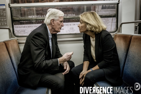 Michel Barnier en campagne, législative partielle