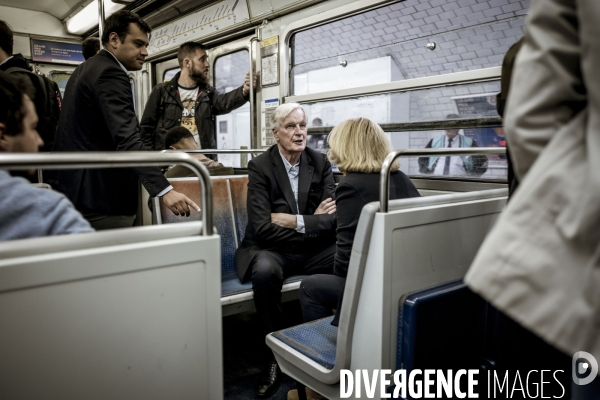 Michel Barnier en campagne, législative partielle