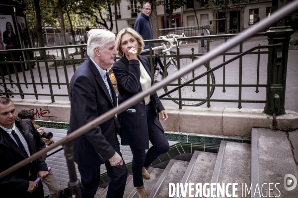 Michel Barnier en campagne, législative partielle