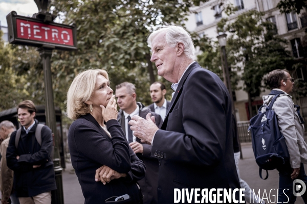 Michel Barnier en campagne, législative partielle