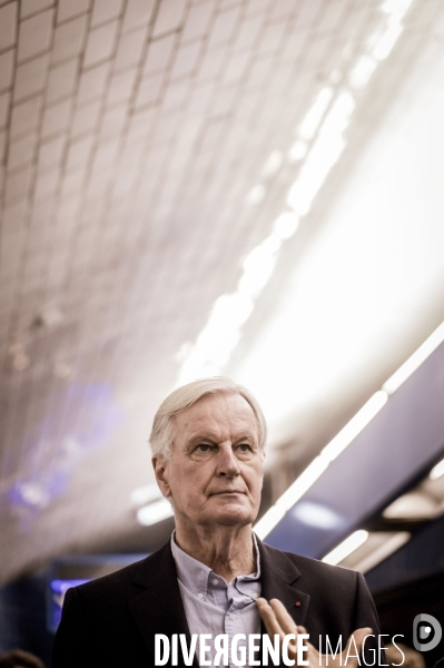 Michel Barnier en campagne, législative partielle