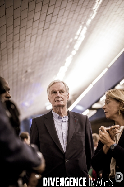 Michel Barnier en campagne, législative partielle