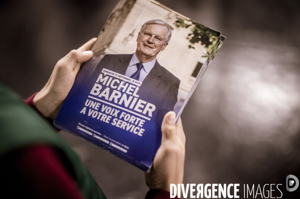 Michel Barnier en campagne, législative partielle