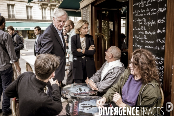 Michel Barnier en campagne, législative partielle