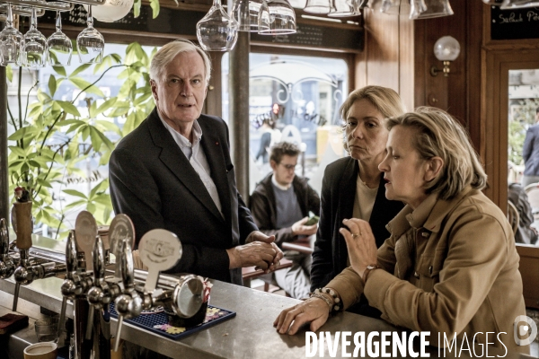 Michel Barnier en campagne, législative partielle