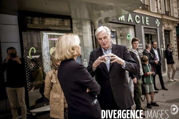 Michel Barnier en campagne, législative partielle