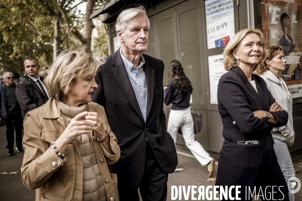 Michel Barnier en campagne, législative partielle