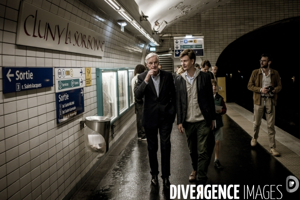 Michel Barnier en campagne, législative partielle