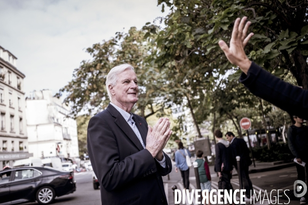 Michel Barnier en campagne, législative partielle