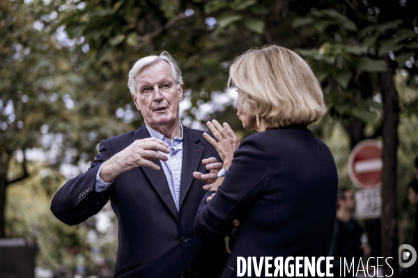 Michel Barnier en campagne, législative partielle