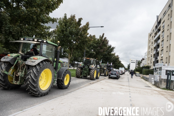 Manifestation des agriculteurs a Dijon