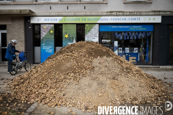 Manifestation des agriculteurs a Dijon
