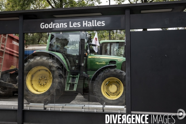 Manifestation des agriculteurs a Dijon