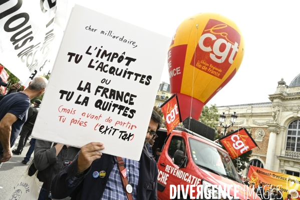 Manifestation Intersyndicale du 2 Octobre 2025 à Paris