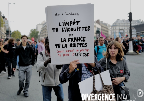 Manifestation de l intersyndicale du 2 octobre 2025