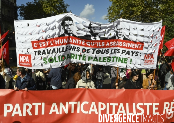 Manifestation en soutien à la Palestine, Paris le 4 octobre 2025