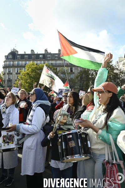 Manifestation en soutien à la Palestine, Paris le 4 octobre 2025