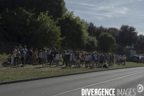 Rassemblement des anciens salariés de la papeterie Lecas à Nersac en Charente