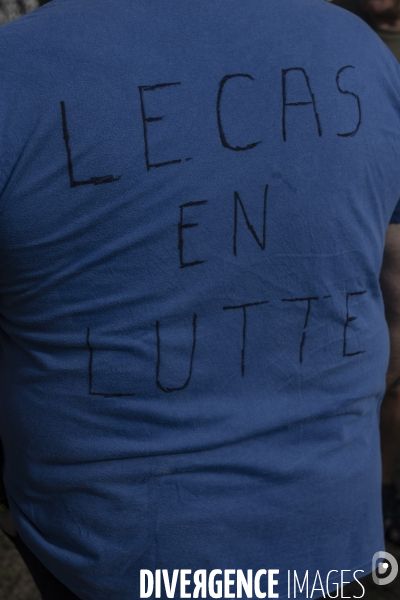 Rassemblement des anciens salariés de la papeterie Lecas à Nersac en Charente