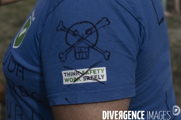 Rassemblement des anciens salariés de la papeterie Lecas à Nersac en Charente