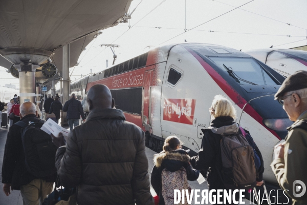 TGV Lyria en gare de Lyon