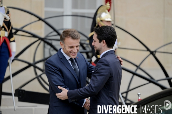 Emmanuel Macron reçoit Son Altesse Hussein ben Abdallah, Prince héritier du Royaume de Jordanie