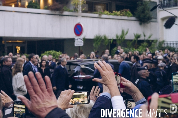 Départ de Nicolas Sarkozy vers la prison