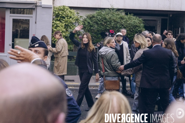 Départ de Nicolas Sarkozy vers la prison